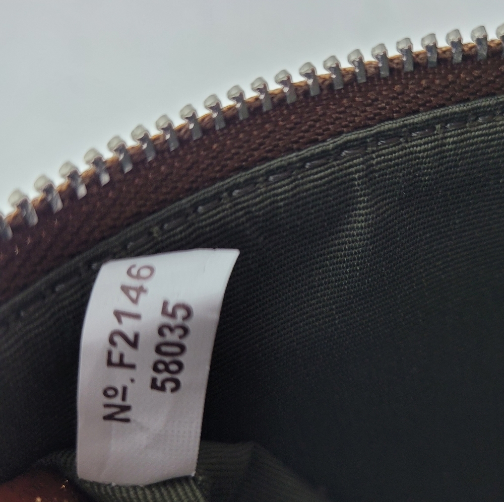 Coach Signature PVC Leather Corner Zip Wristlet - Picture 4 of 5